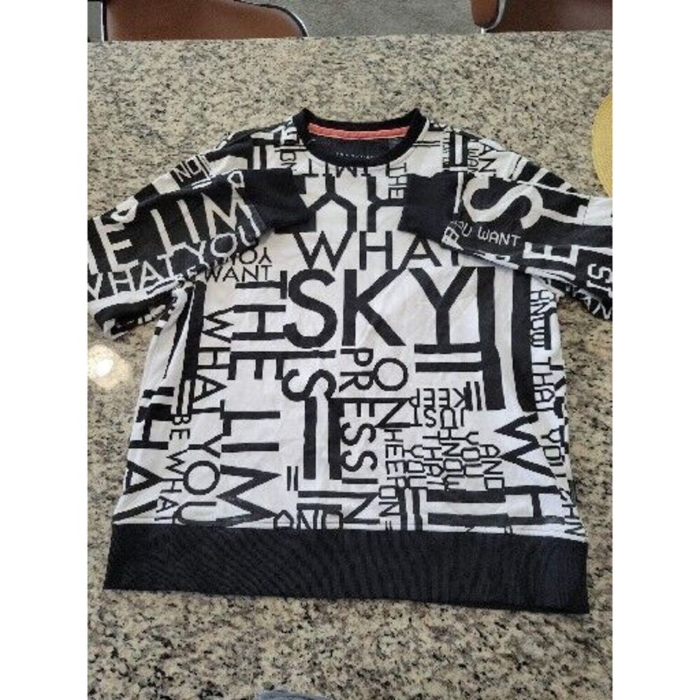 Sean John Sweatshirt Legacy‎ Black White Pullover Crew Neck Mens Size M Vintage